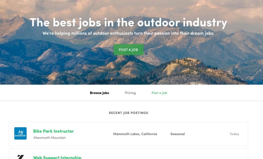 the outdoors job board