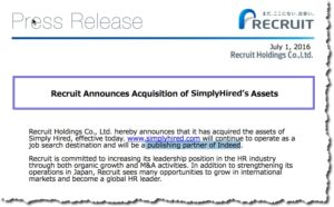 Recruit Holdings SimplyHired