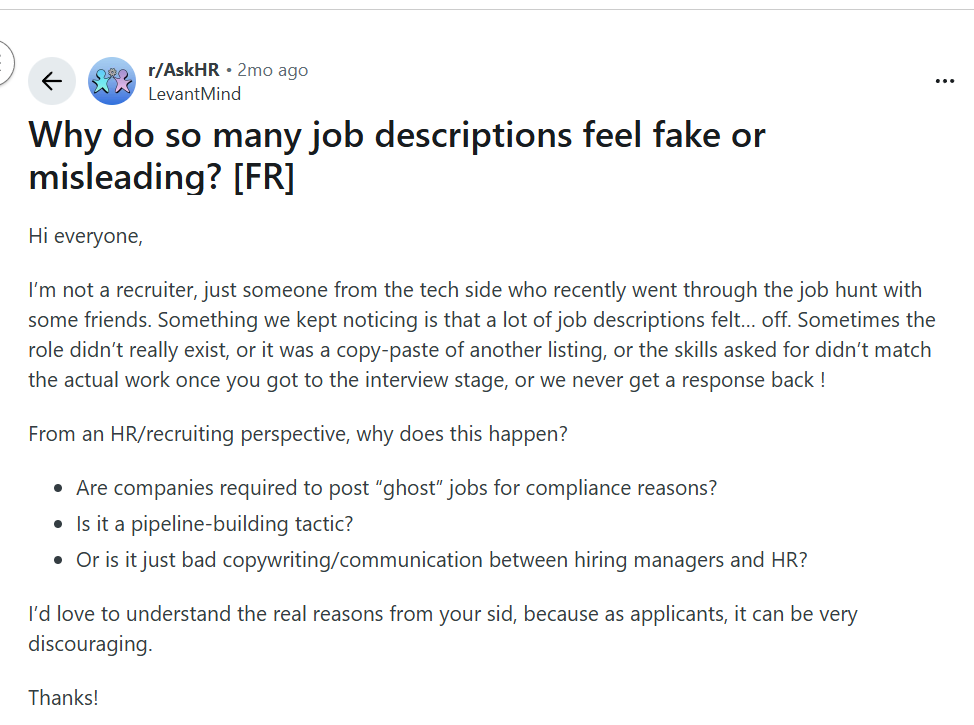 reddit thread about JDs